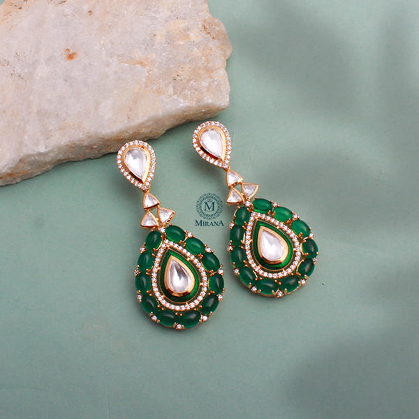 Morya Emerald Green Polki Choker Set