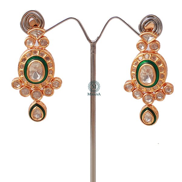 Radhika Emerald Green Polki Choker Set