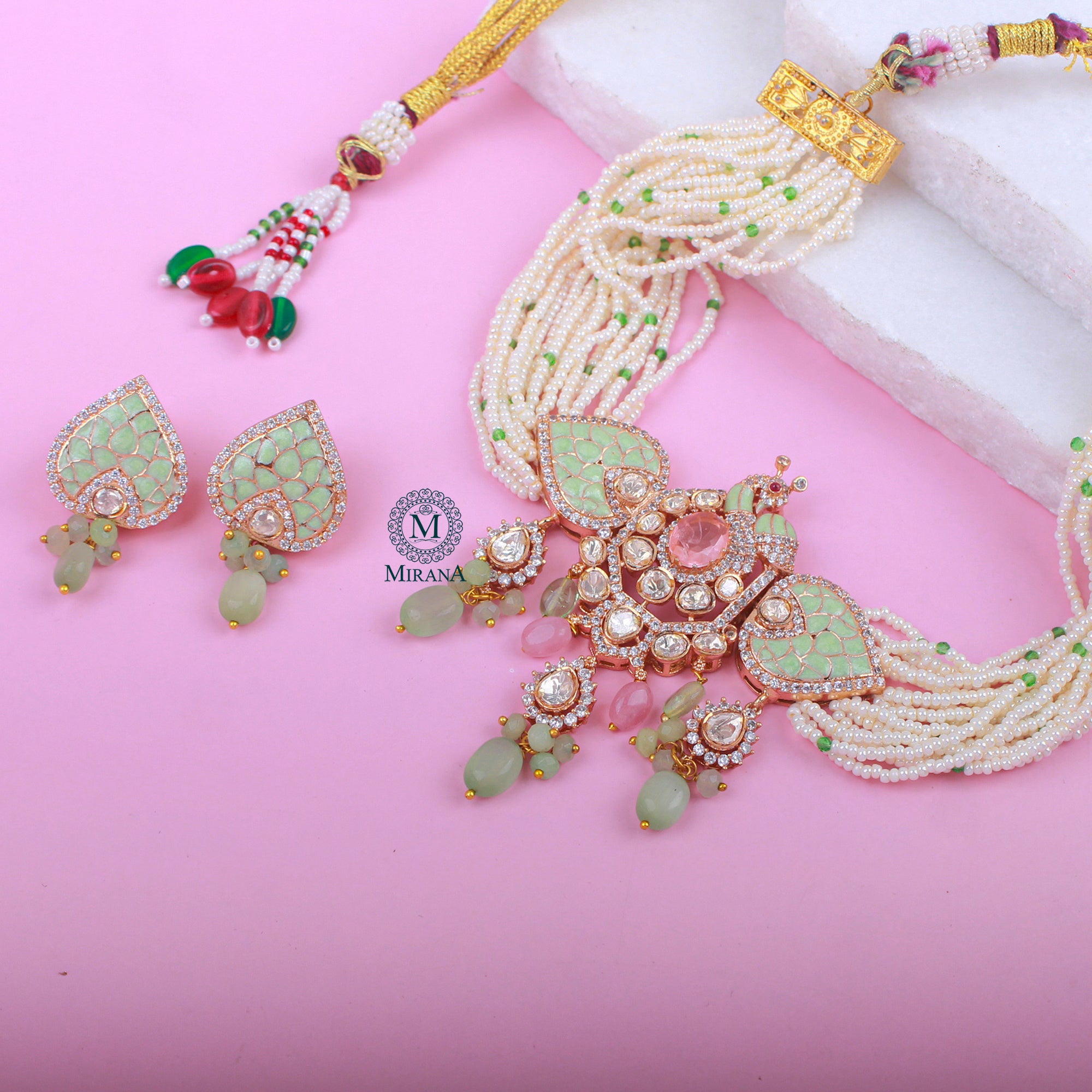 Tisha Moissanite Designer Choker Set