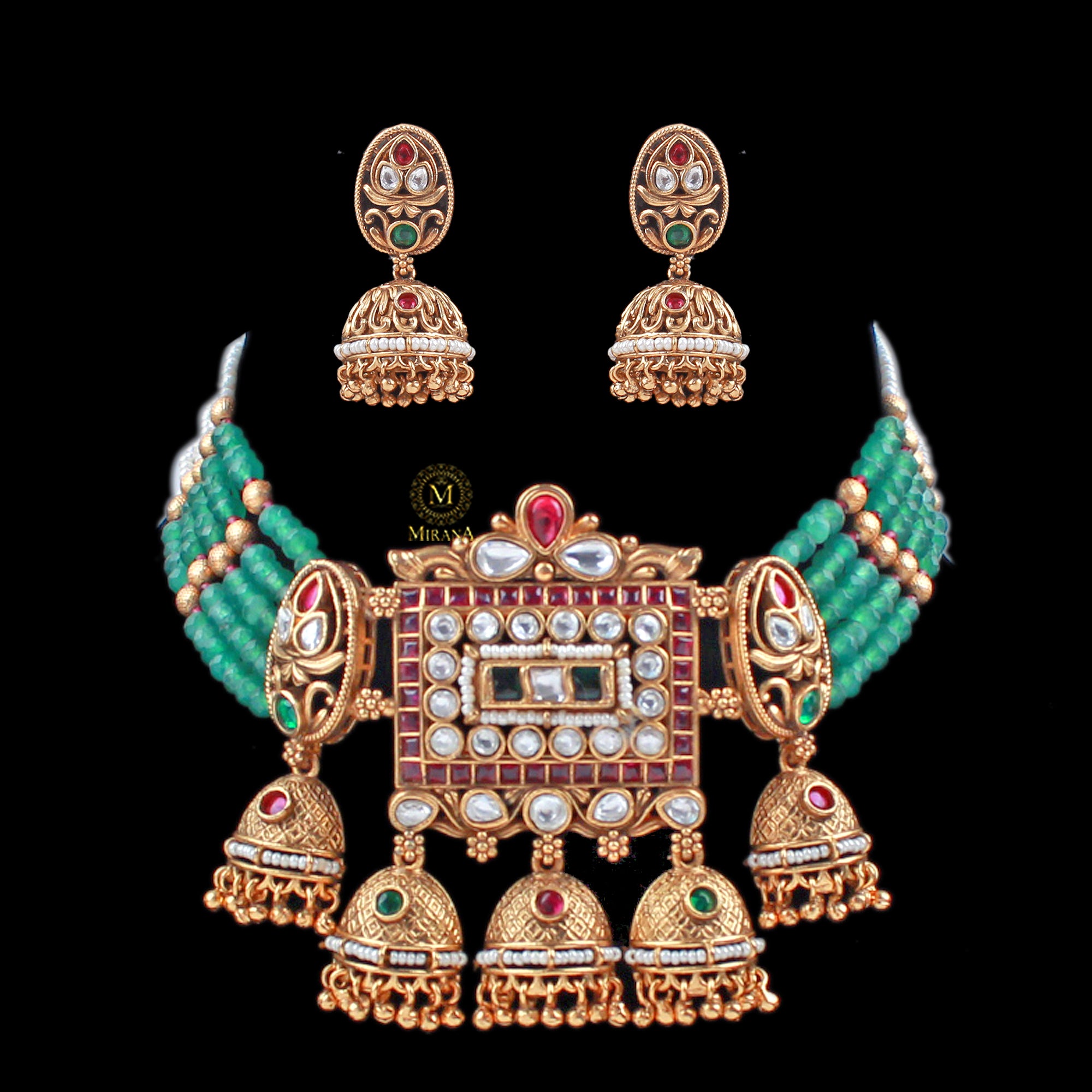 Idhaya Antique Designer Choker Set