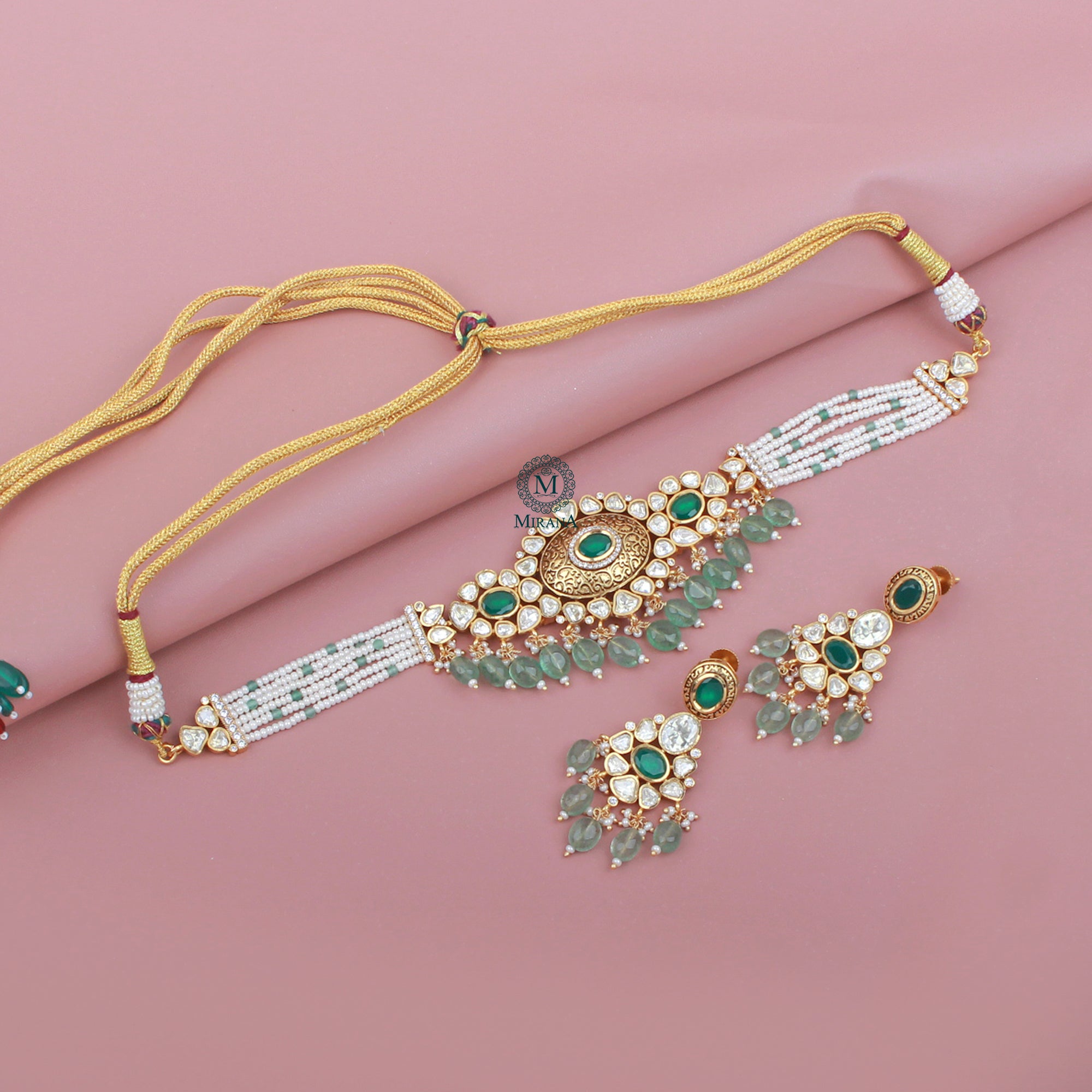 Kira Moissanite Designer Choker Set