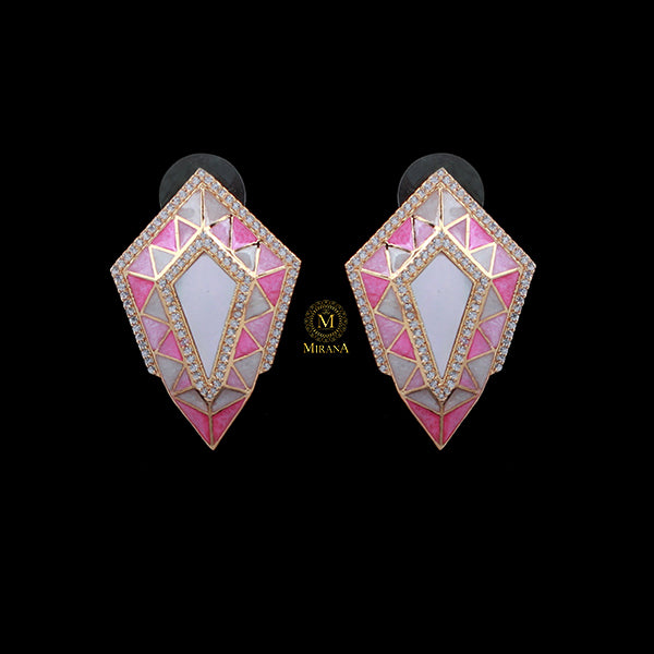 Cora Multi Colour MOP CZ Designer Studs
