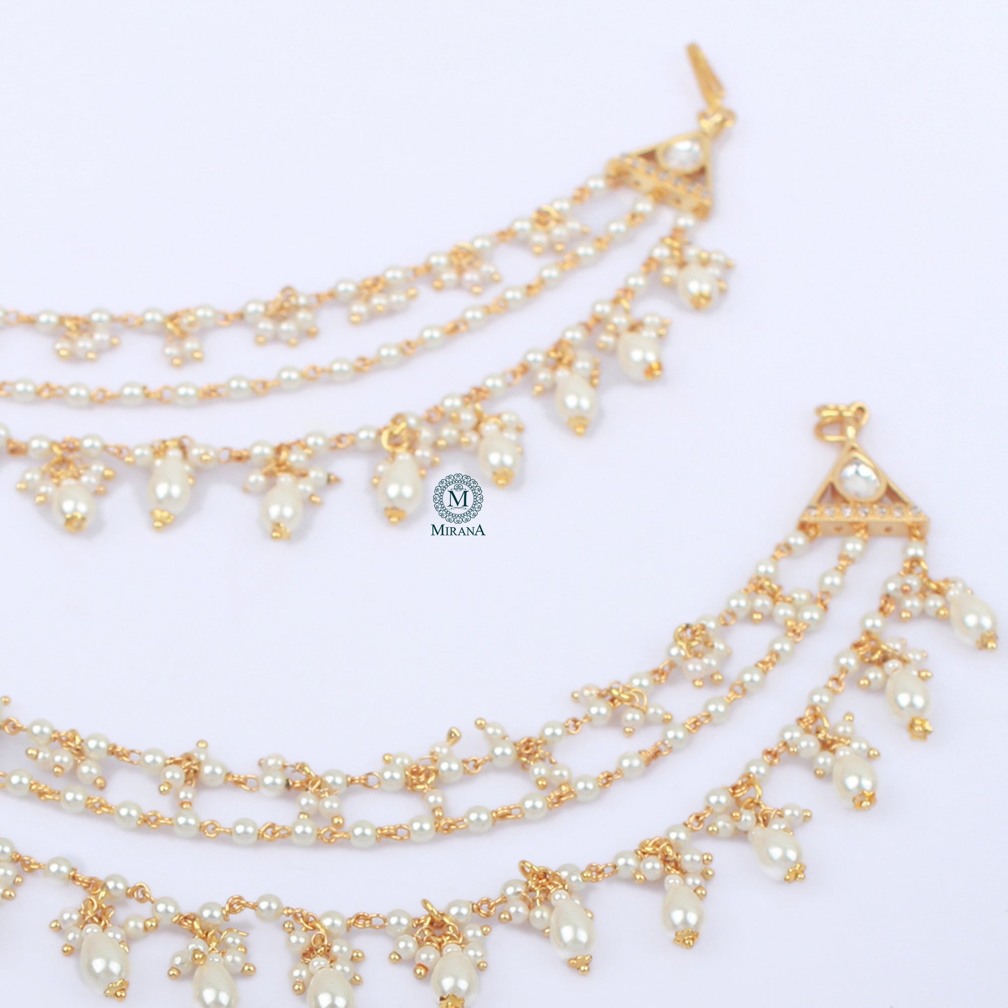 Vanshika Polki Designer Ear Chains