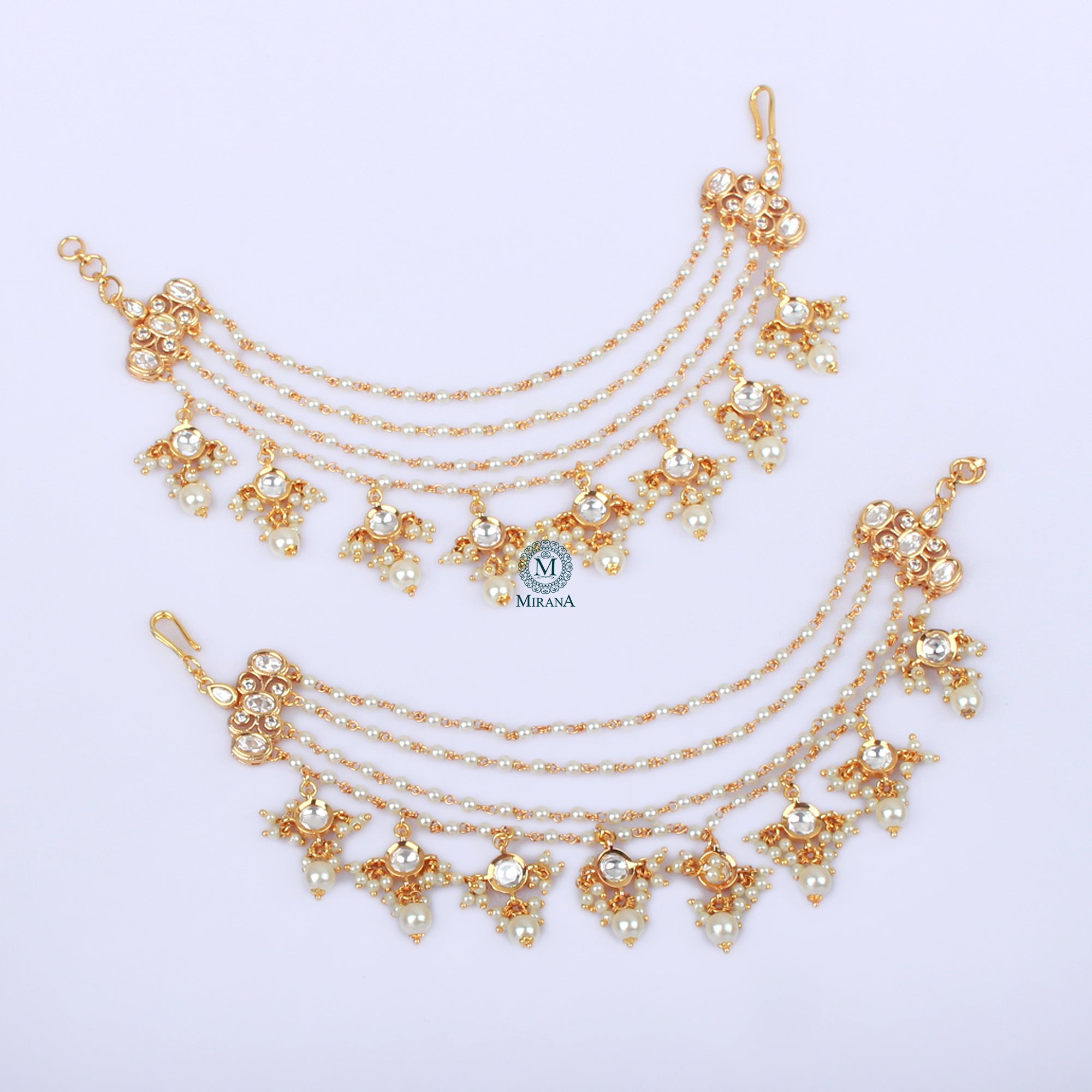 Avadhi Polki Designer Ear Chains