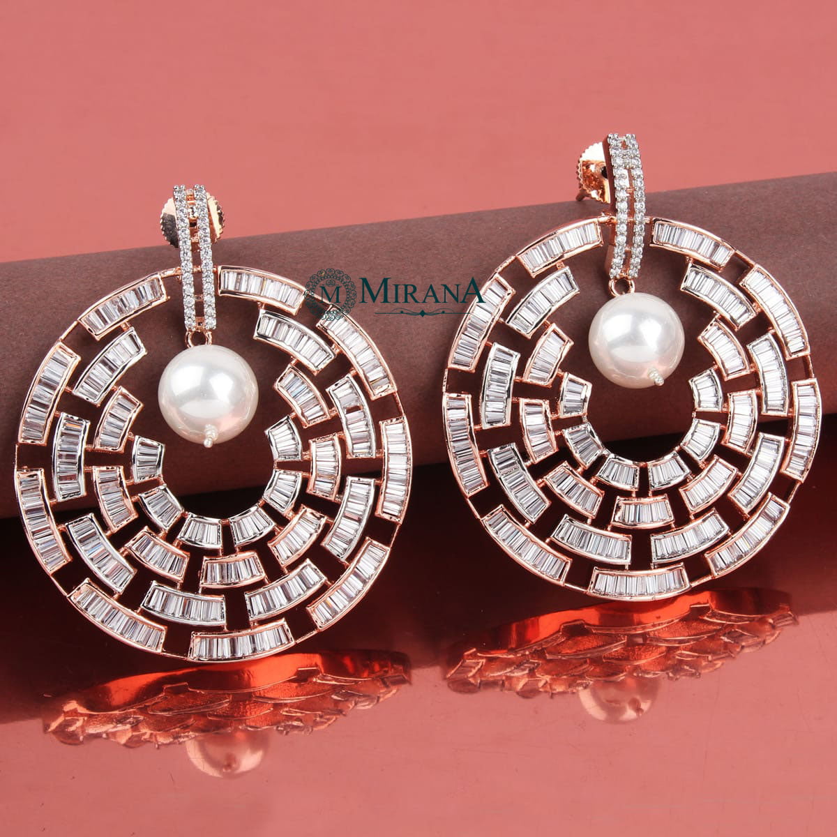 Matte Finish Pearl Earrings