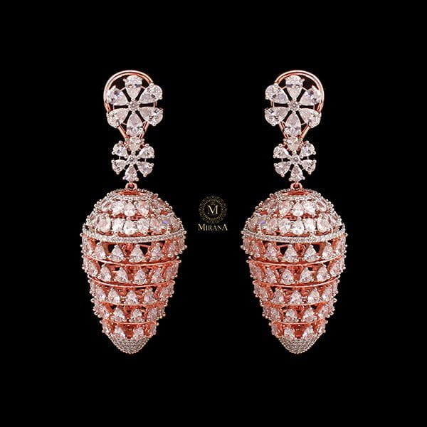 Myrna CZ Designer Jhumkas