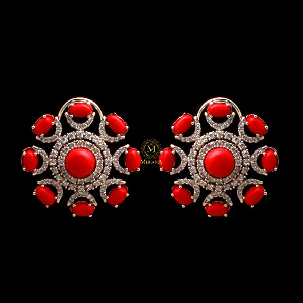 Raaya Coral CZ Designer Studs