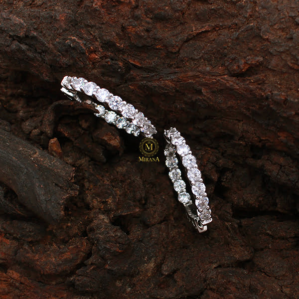 Nemi CZ Designer Hoop Hangings