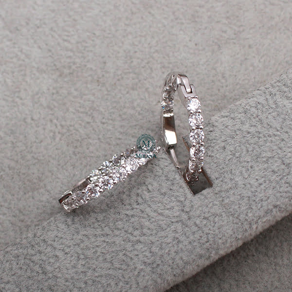 Nemi CZ Designer Hoop Hangings