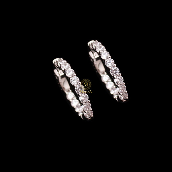 Nemi CZ Designer Hoop Hangings