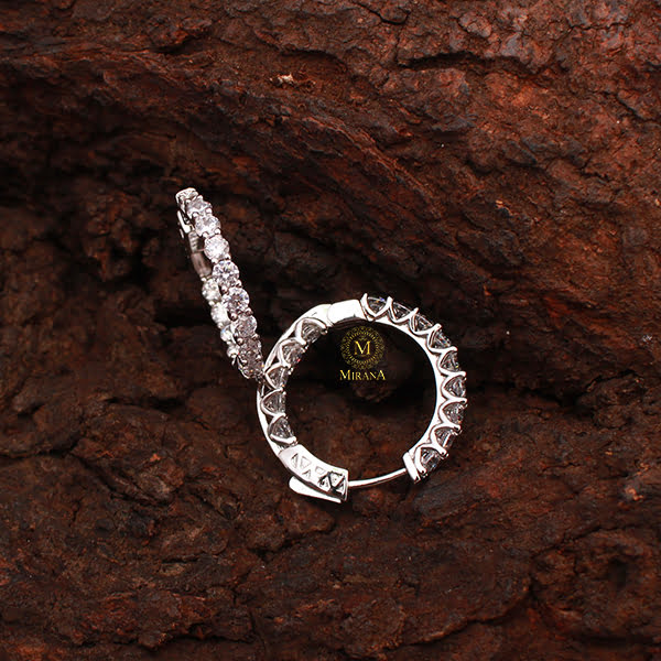 Nemi CZ Designer Hoop Hangings