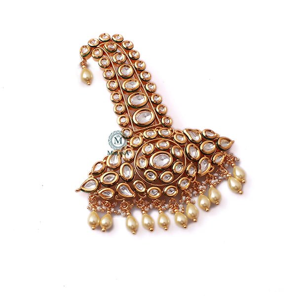 Samar Green Pearl Polki Designer Kalangi