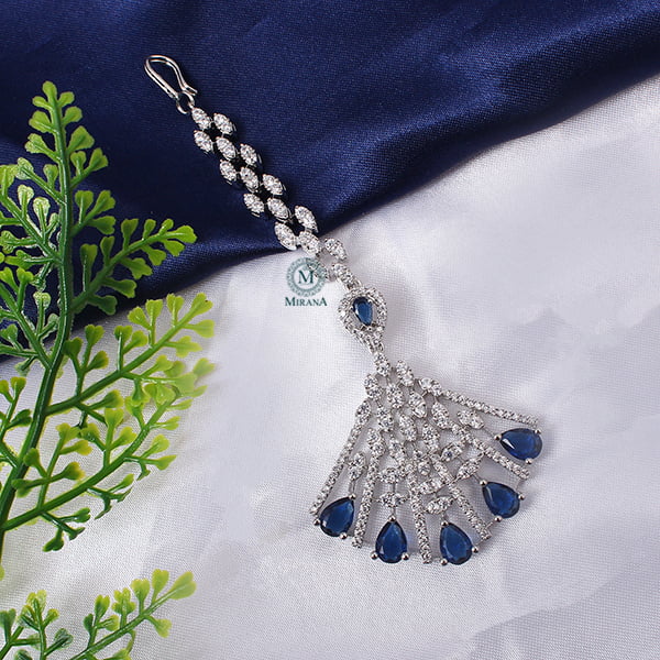 Elisa Sapphire Blue CZ Designer Tika