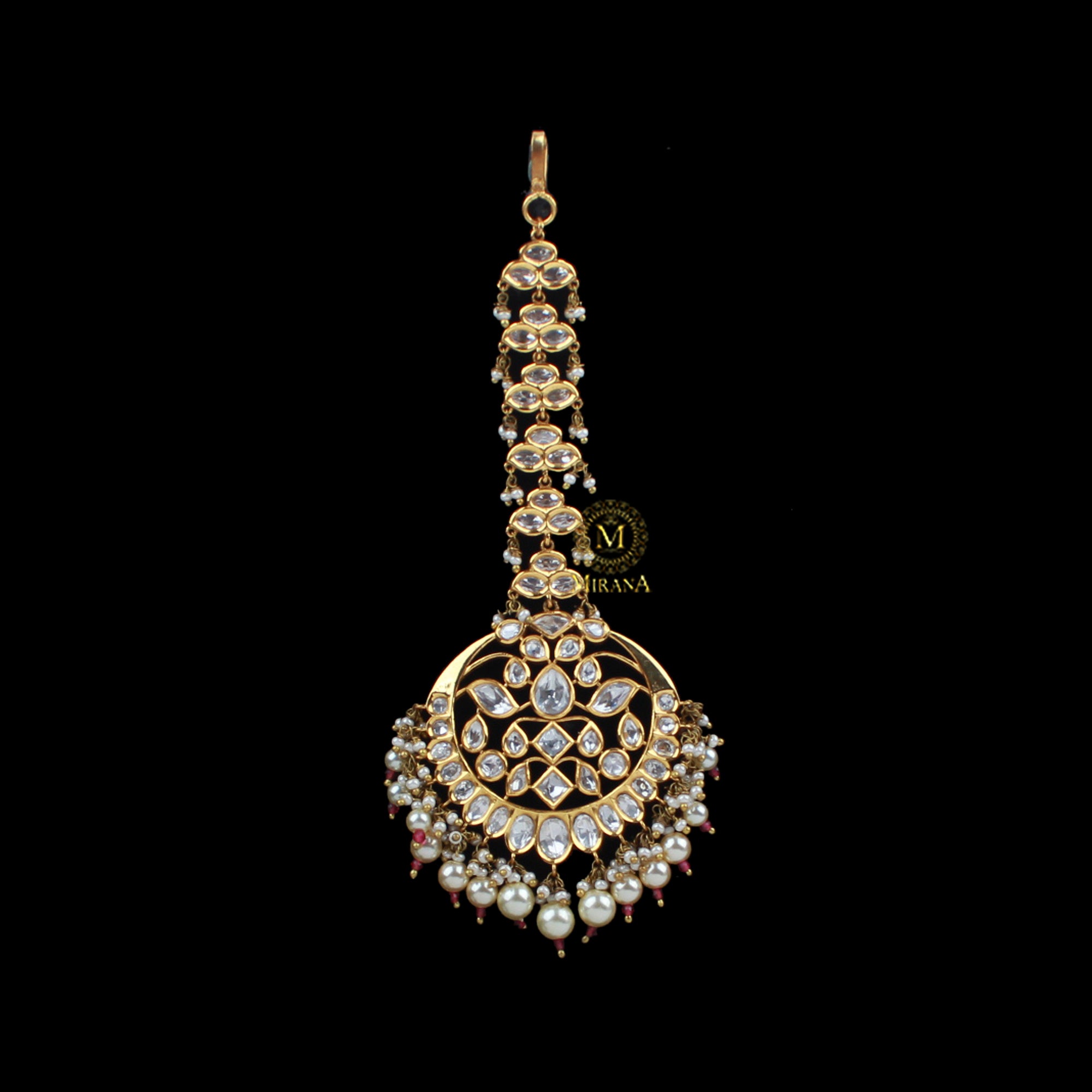 Shriya Ruby Polki Designer Maangtika