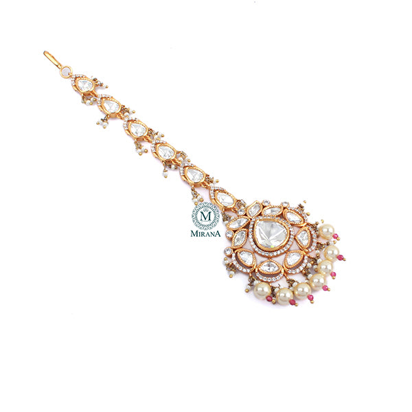 Sitara Ruby Polki Designer Maangtika