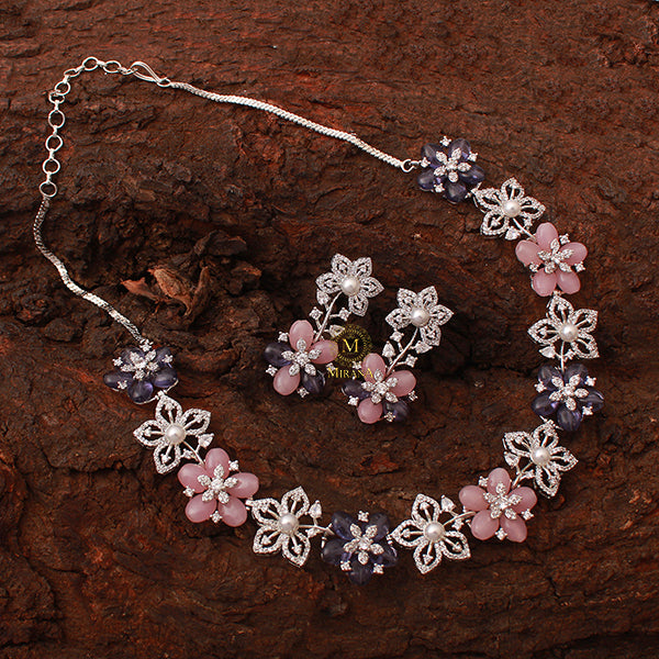 Princy Lavender Fusion Designer Necklace Set