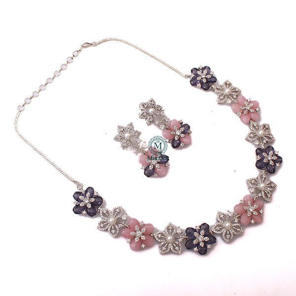 Princy Lavender Fusion Designer Necklace Set
