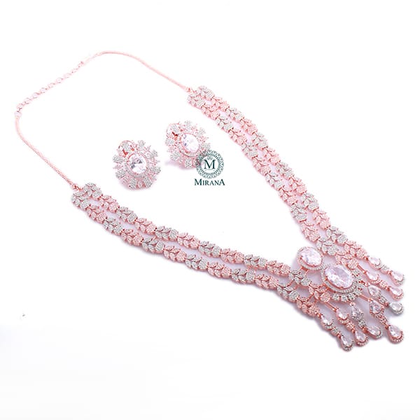 Hazel CZ Designer Necklace Set