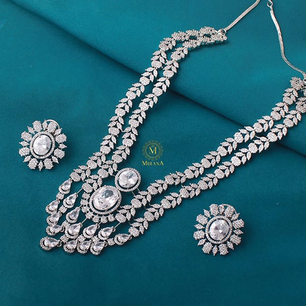 Hazel CZ Designer Necklace Set