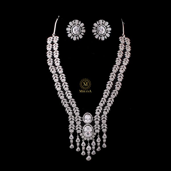Hazel CZ Designer Necklace Set