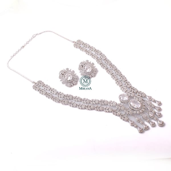 Hazel CZ Designer Necklace Set