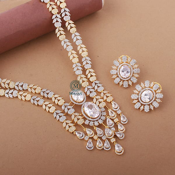 Hazel CZ Designer Necklace Set