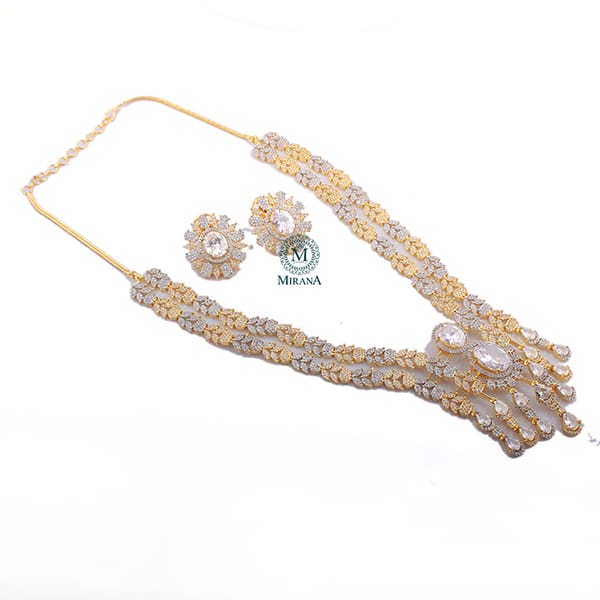 Hazel CZ Designer Necklace Set