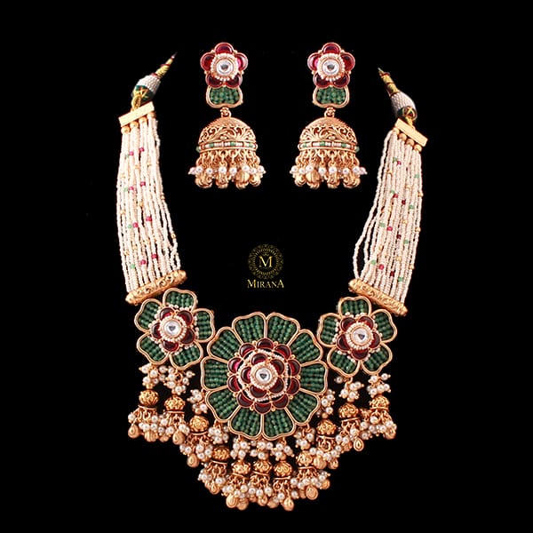 Phulwari Pearl Antique Designer Necklace Set