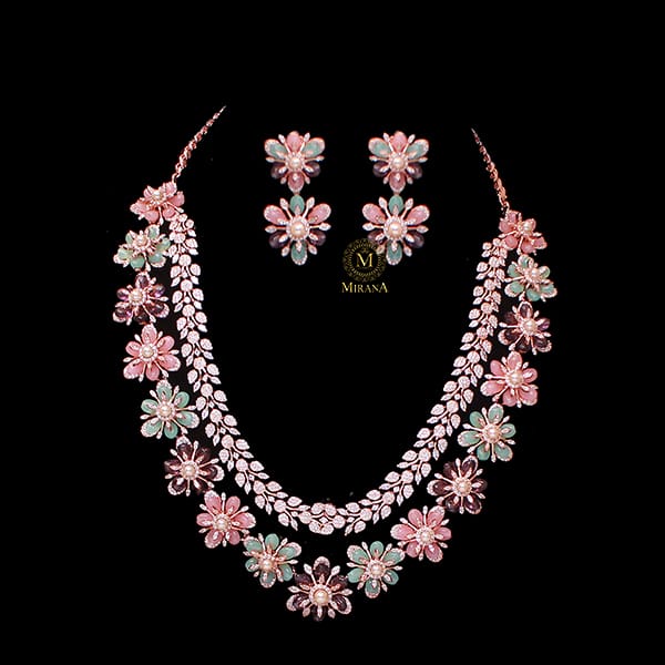 Lishi Double Layered Fusion Designer Necklace Set