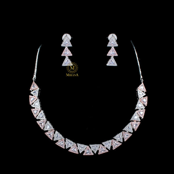 Trily CZ Designer Necklace Set