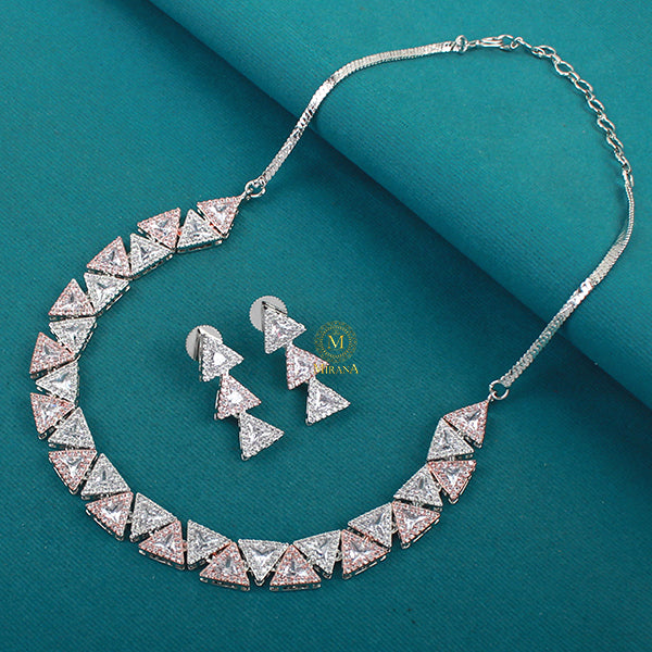 Trily CZ Designer Necklace Set