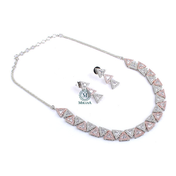 Trily CZ Designer Necklace Set