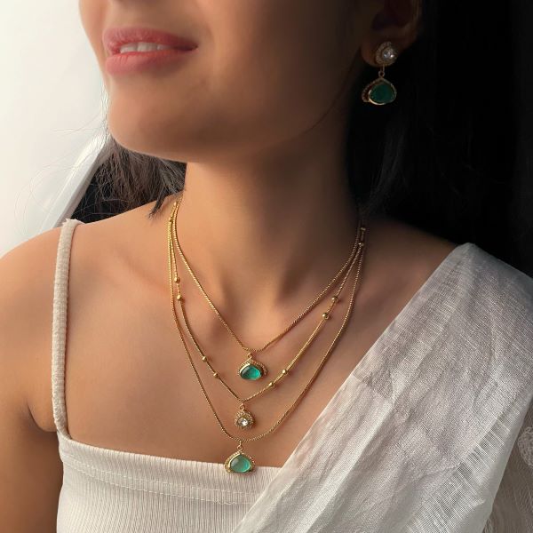 Samina Triple Layered Designer Necklace Set