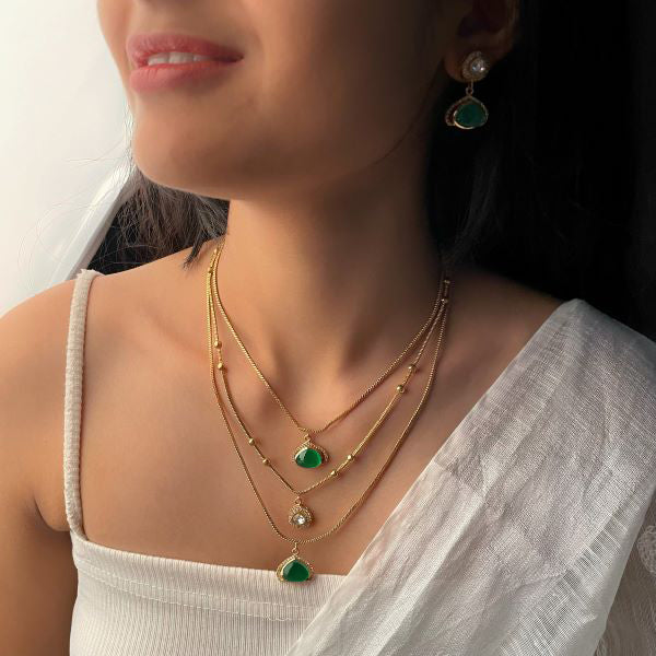Samina Triple Layered Necklace Set