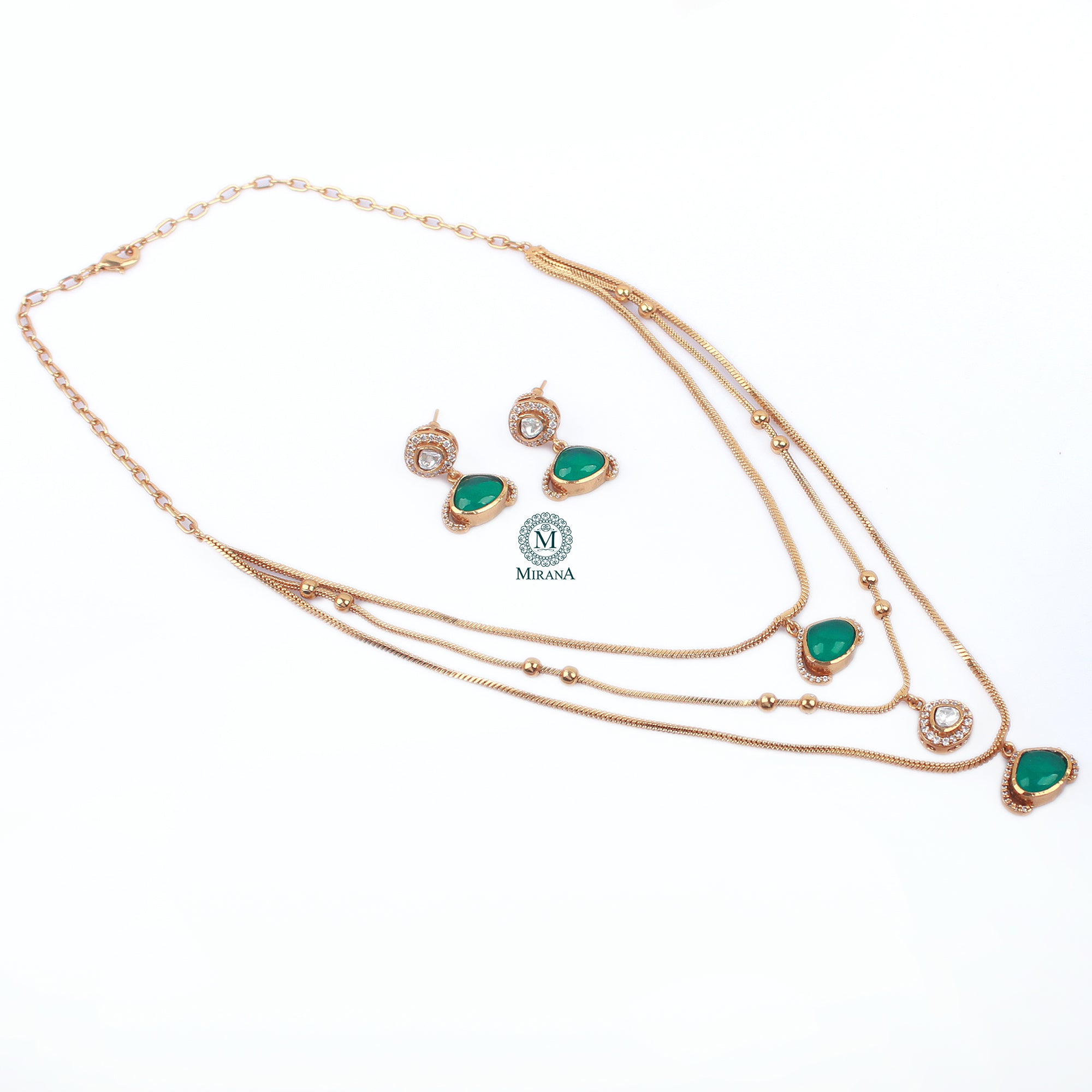 Samina Triple Layered Designer Necklace Set