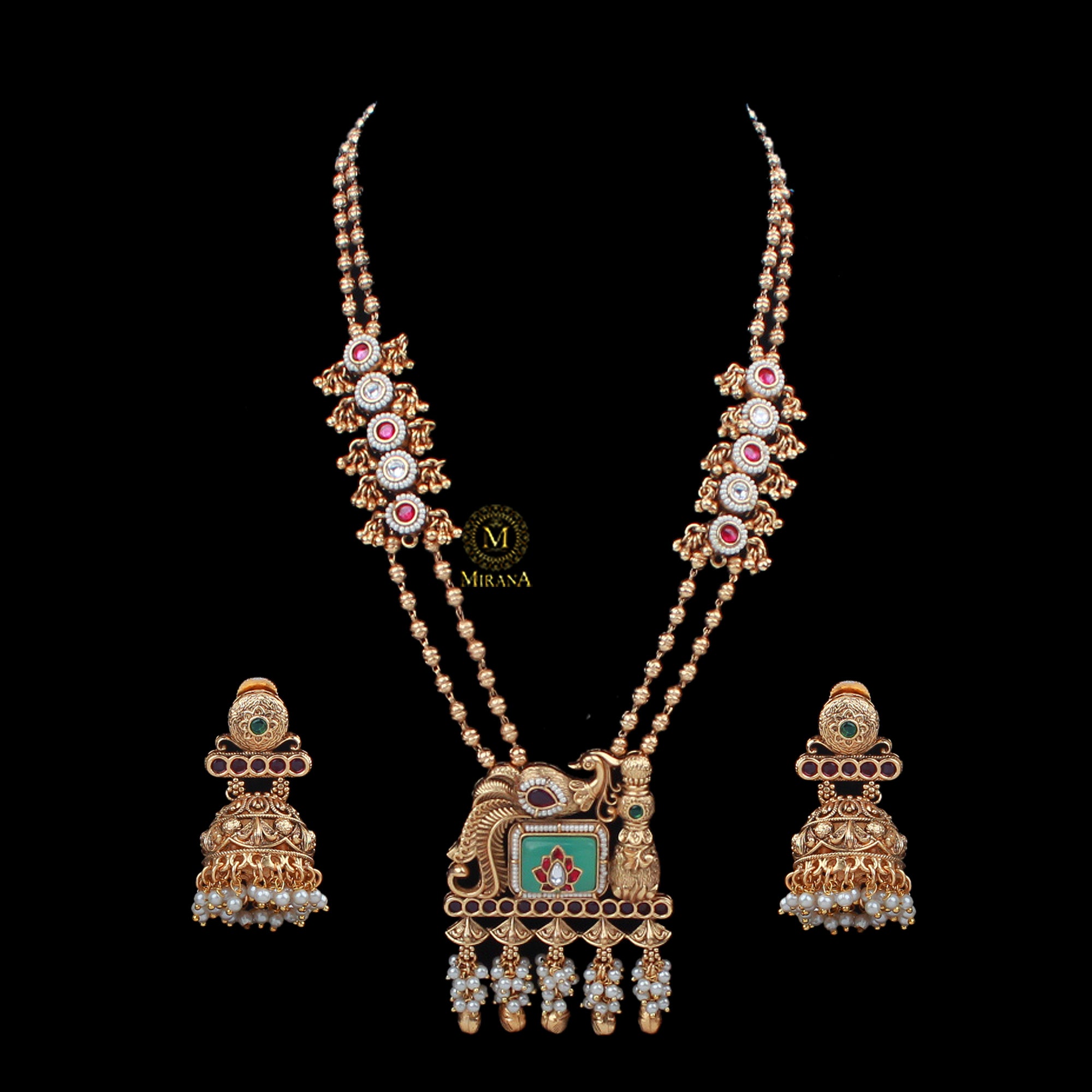 Mayuri Antique Designer Long Necklace Set