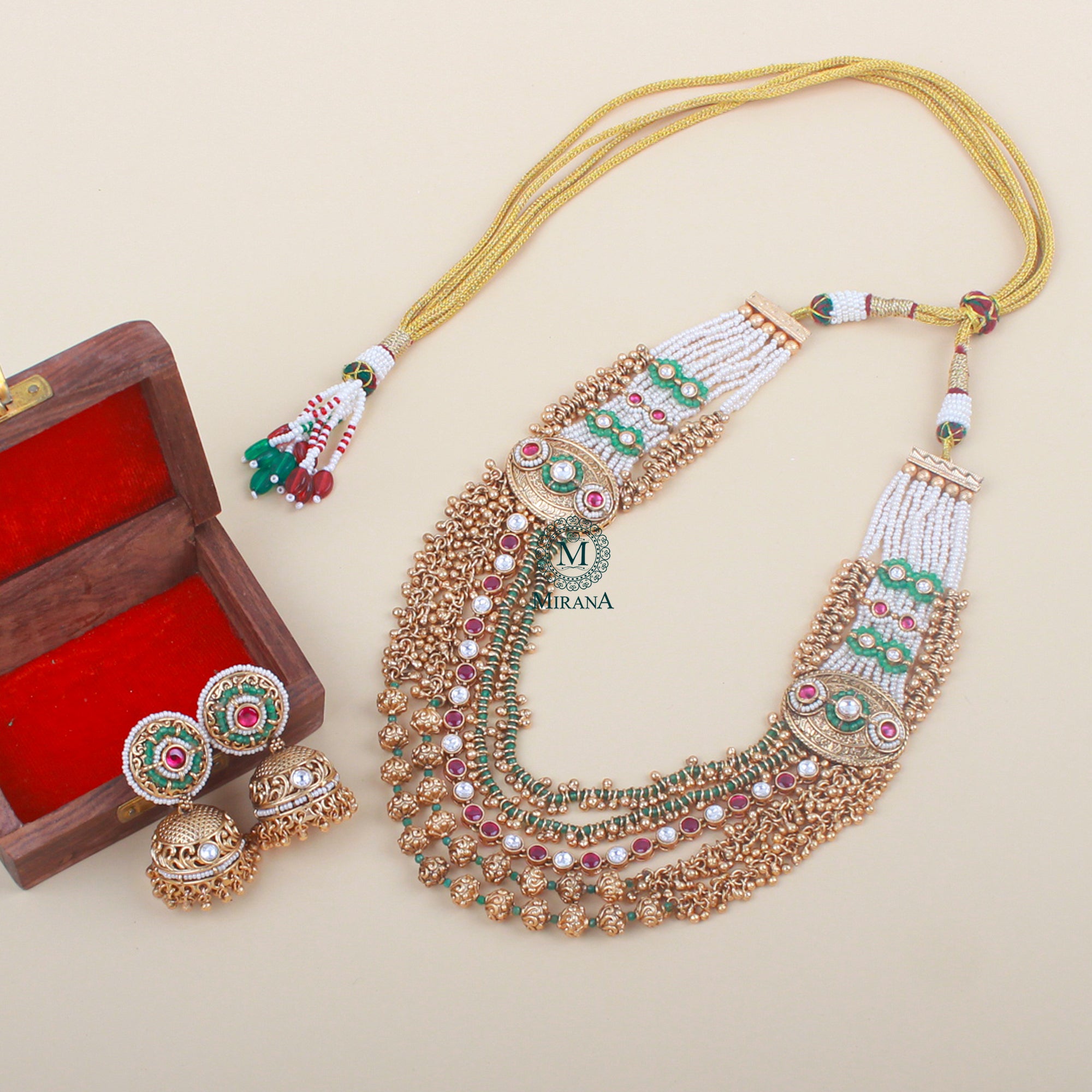 Gitashi Antique Layered Designer Necklace Set