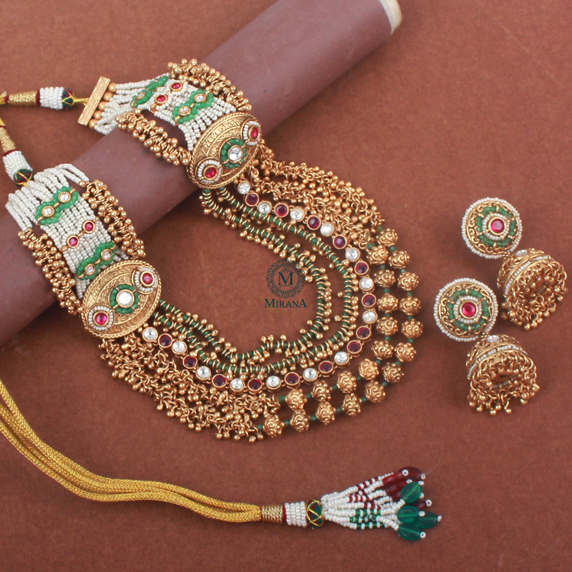 Gitashi Antique Layered Designer Necklace Set