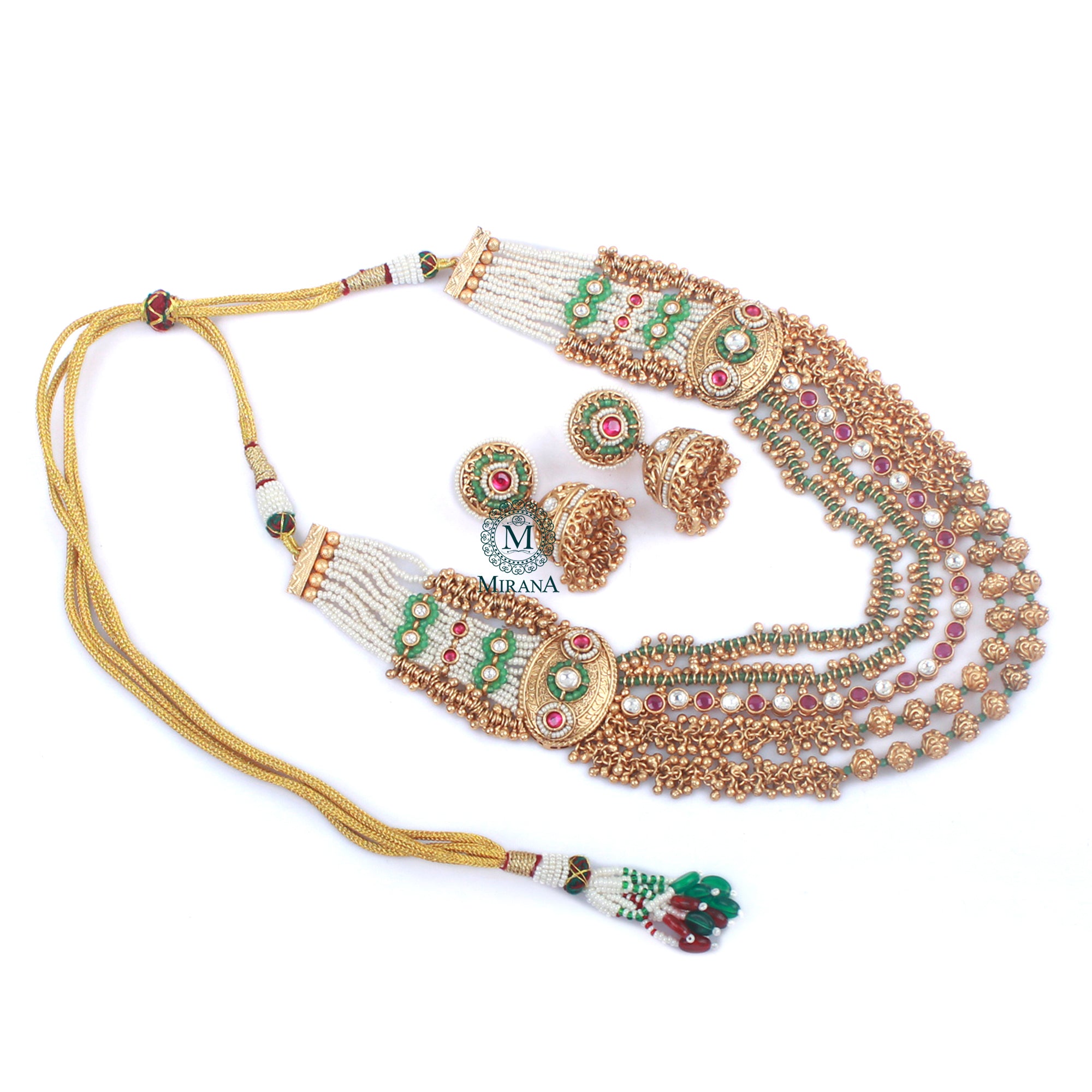 Gitashi Antique Layered Designer Necklace Set