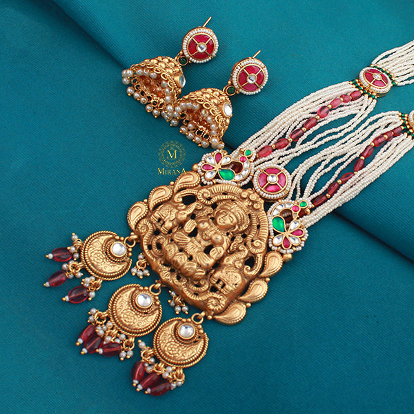 Dhanya Antique Designer Long Necklace Set