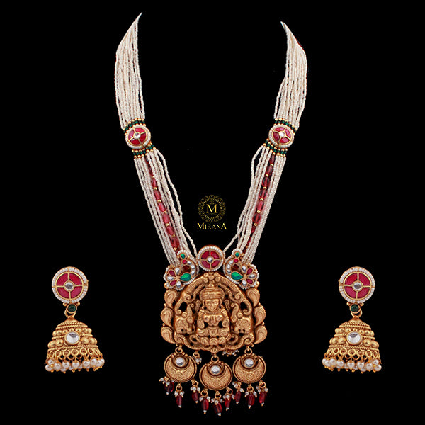 Dhanya Antique Designer Long Necklace Set
