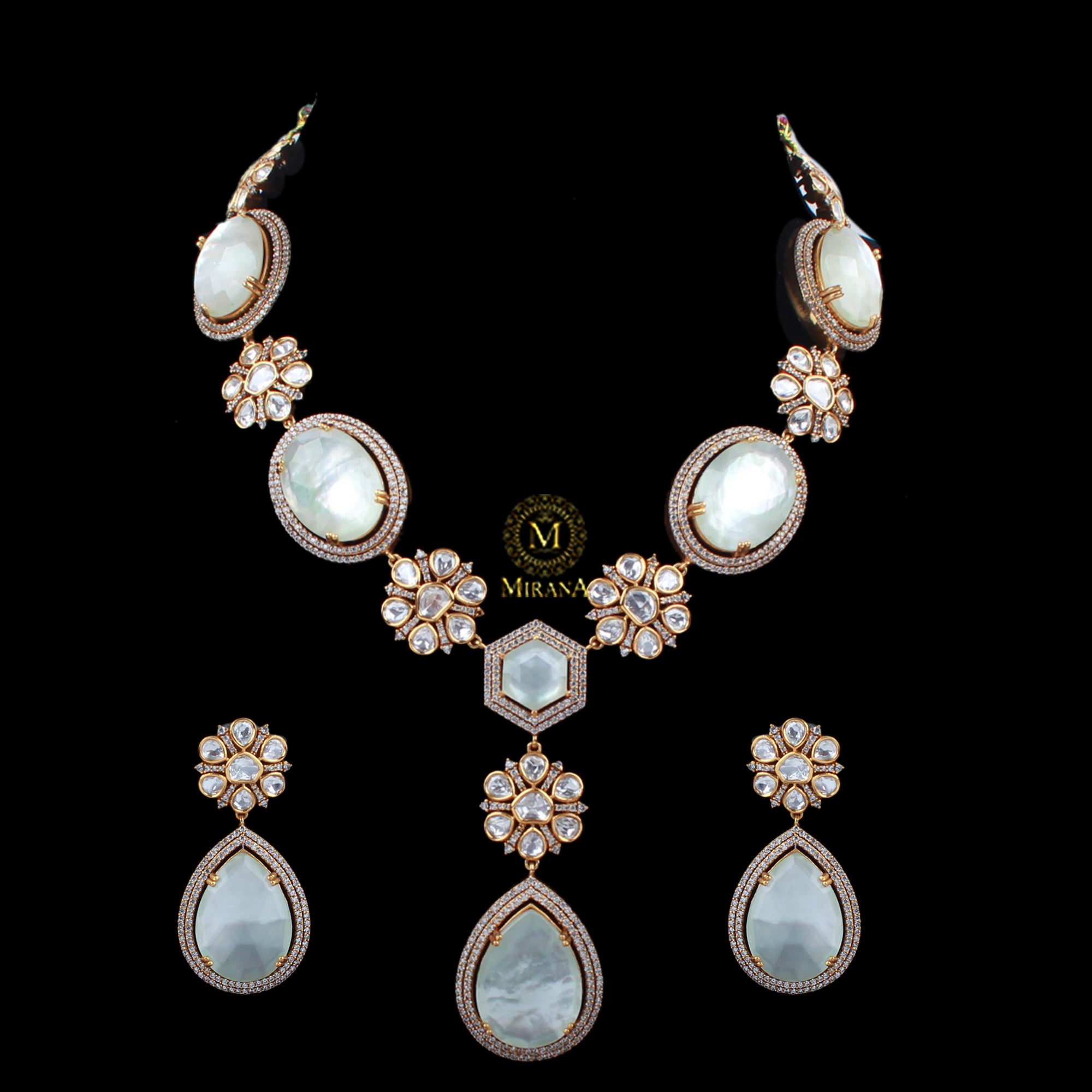 Sheena Polki Designer Necklace Set