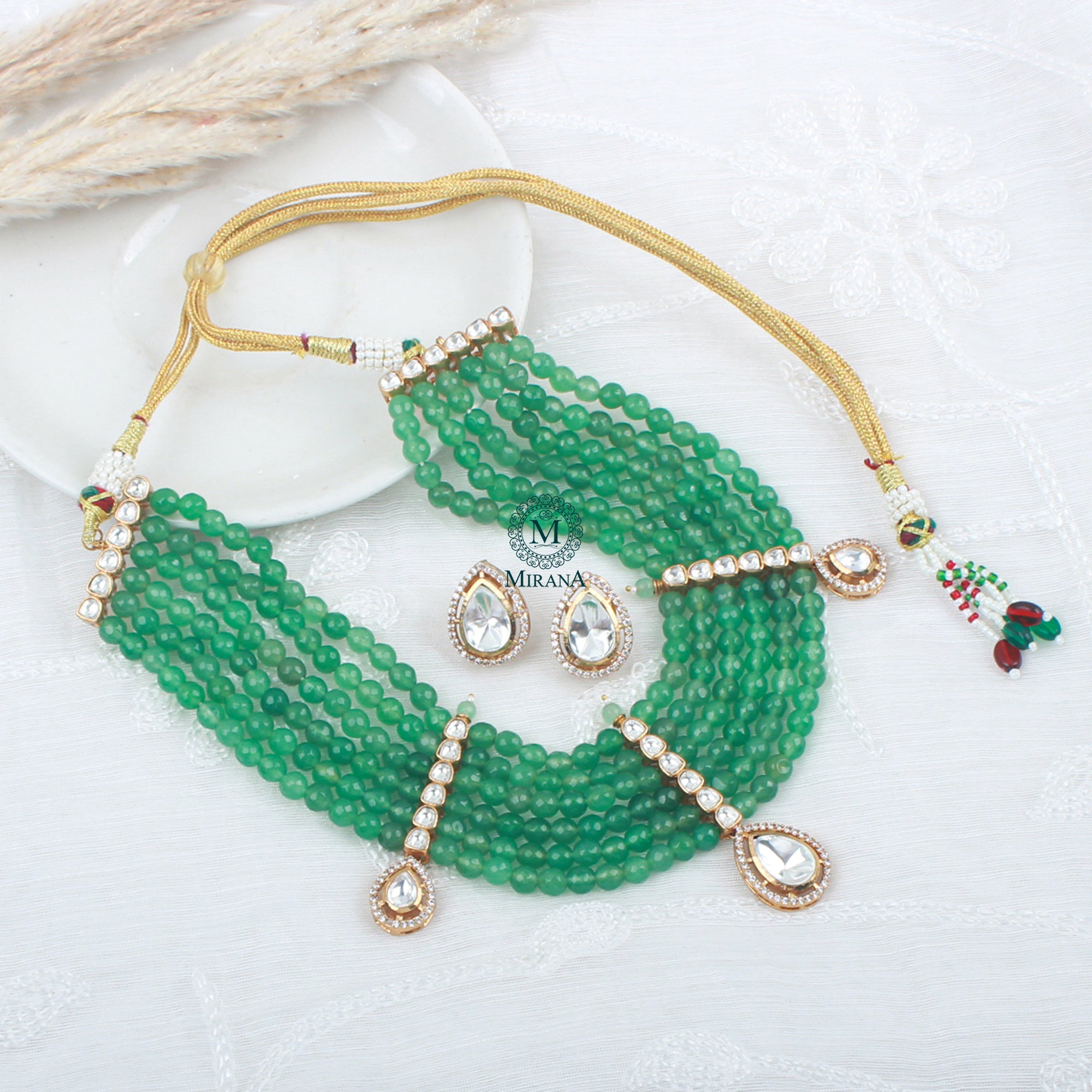 Noor Layered Moissanite Designer Necklace Set