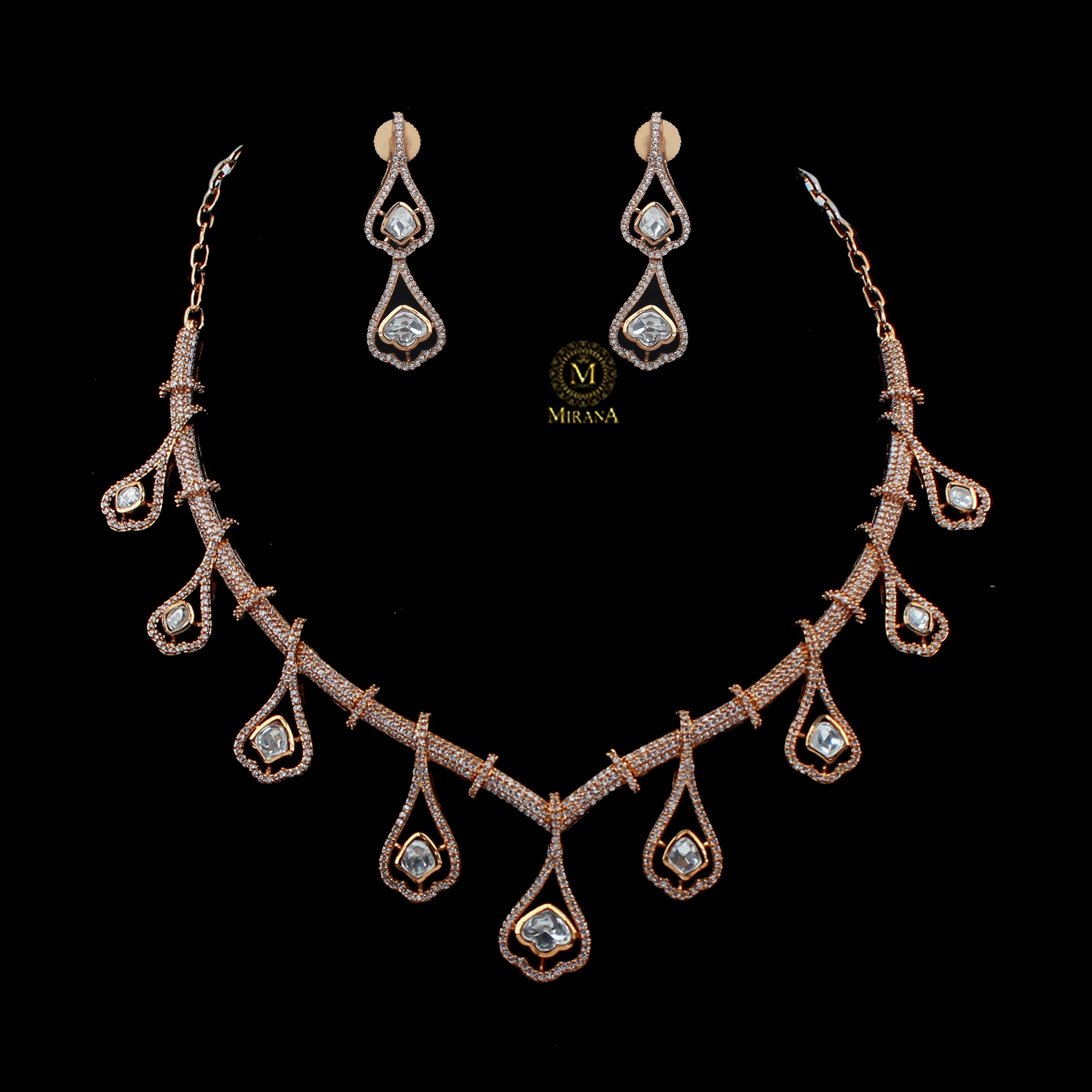 Sona Moissanite Designer Necklace Set
