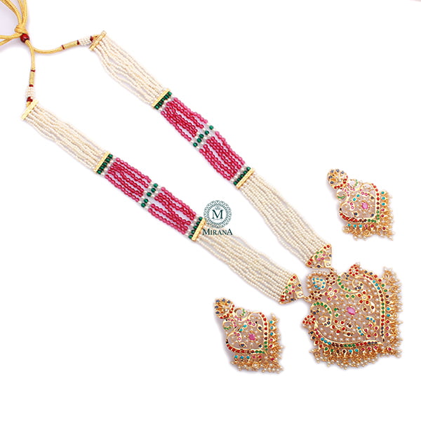 Mayuri Jadau Navratan Long Rani Haar