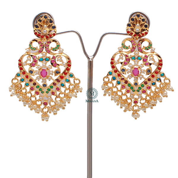 Mayuri Jadau Navratan Long Rani Haar