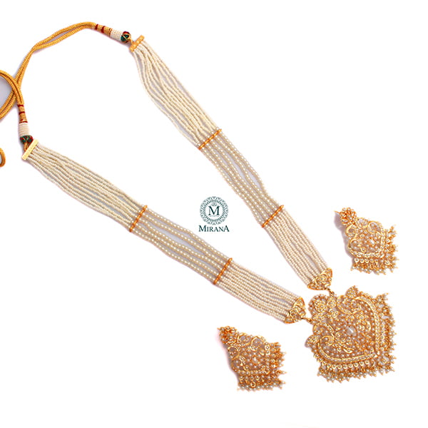Mayuri Jadau Pearl Long Rani Haar