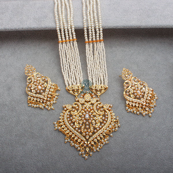 Mayuri Jadau Pearl Long Rani Haar