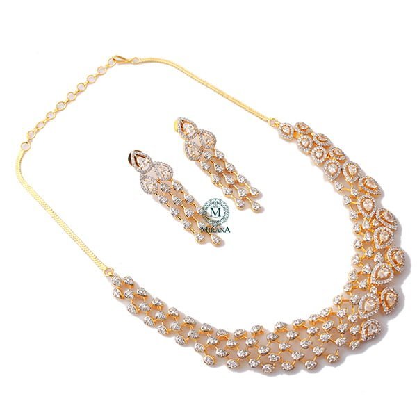 Shyna CZ Designer Necklace Set