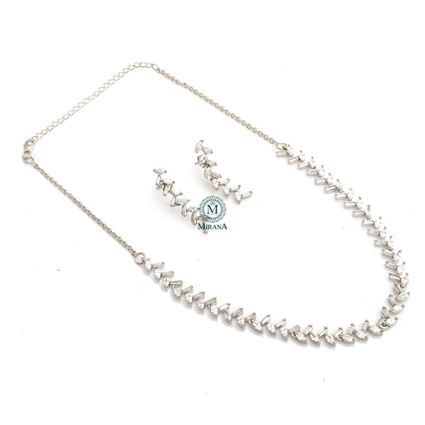 Lily 925 Pure Silver Necklace Set